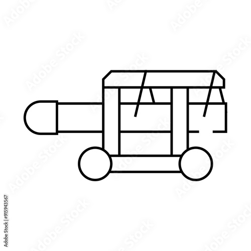 ram equipment line icon vector. ram equipment sign. isolated contour symbol black illustration