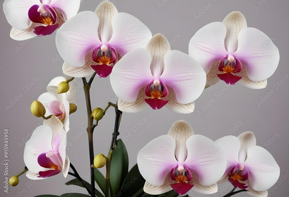 Naklejka premium orchid on black