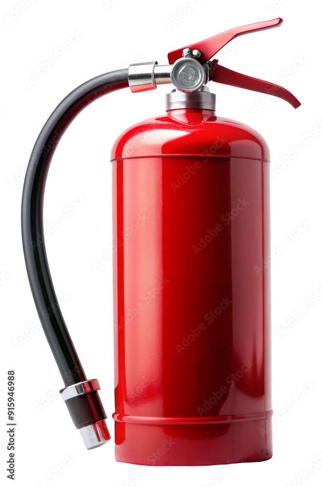 Red fire extinguisher isolated on transparent background Red fire extinguisher isolated on transparent background