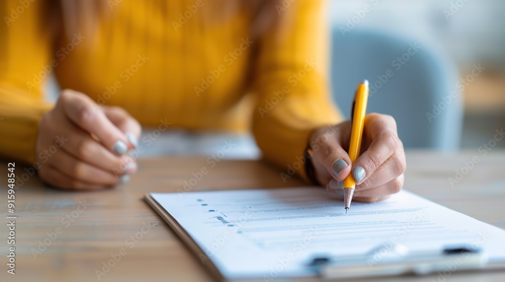 Brightening Moments - Person's Hands Holding a Vibrant Questionnaire Form, Expressing Engagement and Positivity Brightening Moments - Person's Hands Holding a Vibrant Questionnaire Form, Expressing Engagement and Positivity