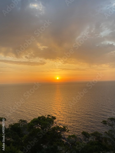 sunset over the sea