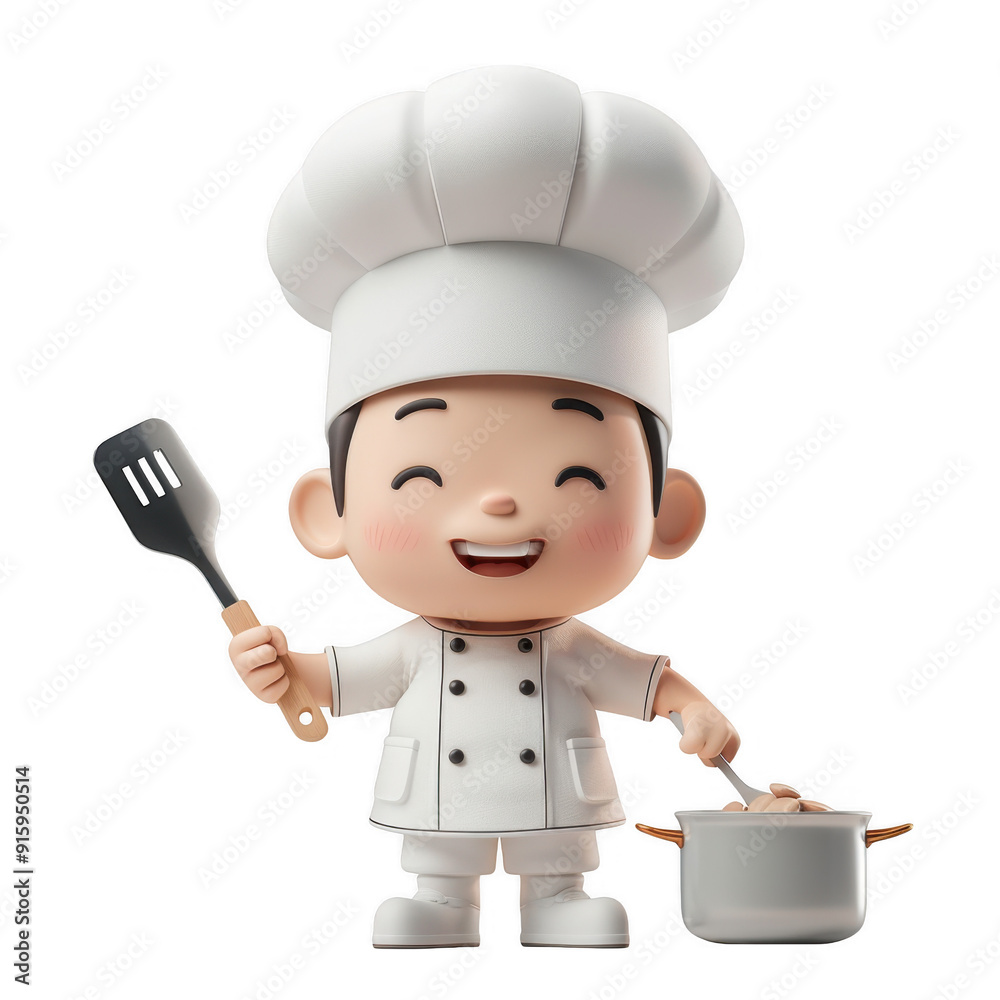 Happy Cute Cartoon Chef Boy Cooking Soup on Transparent PNG Background with Alpha Channel Cutout for Food Advertisements, Restaurant Menus, and Cooking Websites. Happy Cute Cartoon Chef Boy Cooking Soup on Transparent PNG Background with Alpha Channel Cutout for Food Advertisements, Restaurant Menus, and Cooking Websites.