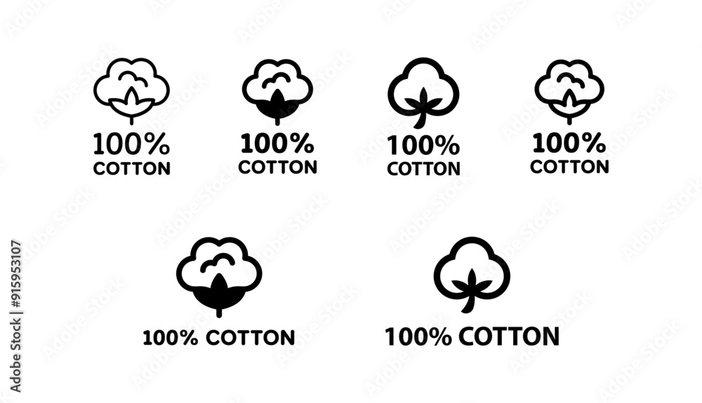 100% cotton label designs. 100 percent cotton sign.