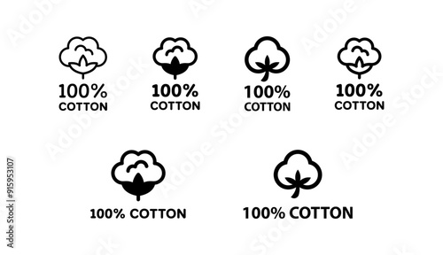 100% cotton label designs. 100 percent cotton sign.