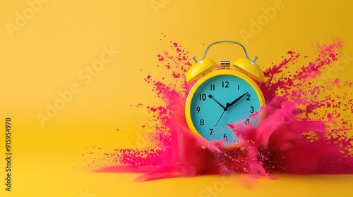  Bright, popping colors with countdown clock, energetic reminder 