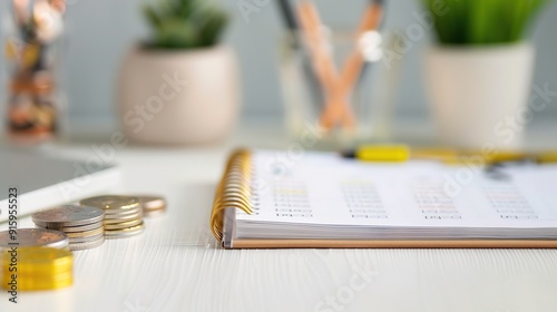 Wallpaper Mural Financial Budget Planner Calendar with Highlighted Expenses and Memo Sections for Money Management Torontodigital.ca