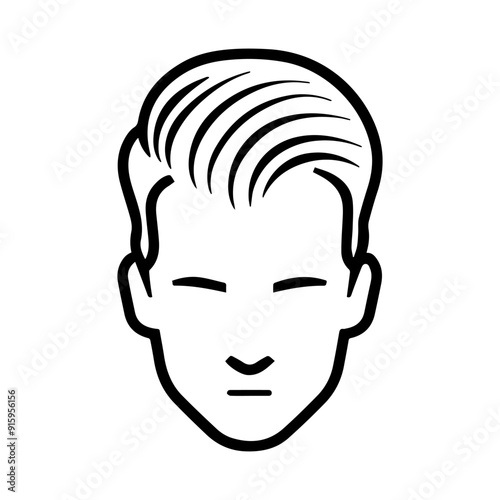 Hair Loss icon or modern line symbol. Vector line art and icon design with bold outline. Black and white Pixel Perfect minimalistic symbol isolated white background. Silhouette simple thin sign