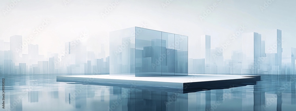 Urban Oasis: Minimalist Glass Tower Urban Oasis: Minimalist Glass Tower