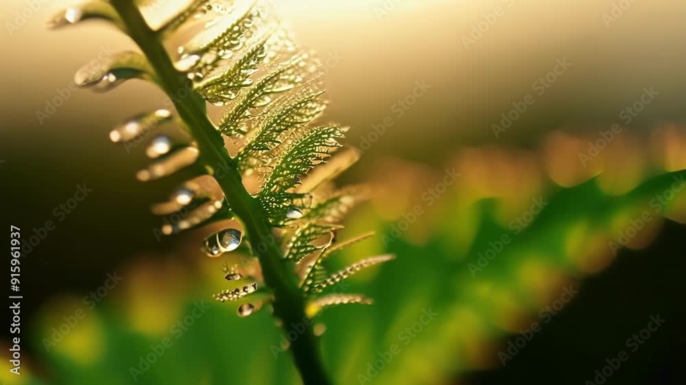 The camera focuses on the tightly coiled tip of a fern frond waiting to burst open and reveal the vibrant green leaves hidden within.