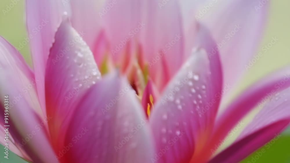 Closeup of a budding pink flower with its tightly closed petals slowly starting to unfurl and reveal the beautiful colors within. Closeup of a budding pink flower with its tightly closed petals slowly starting to unfurl and reveal the beautiful colors within.