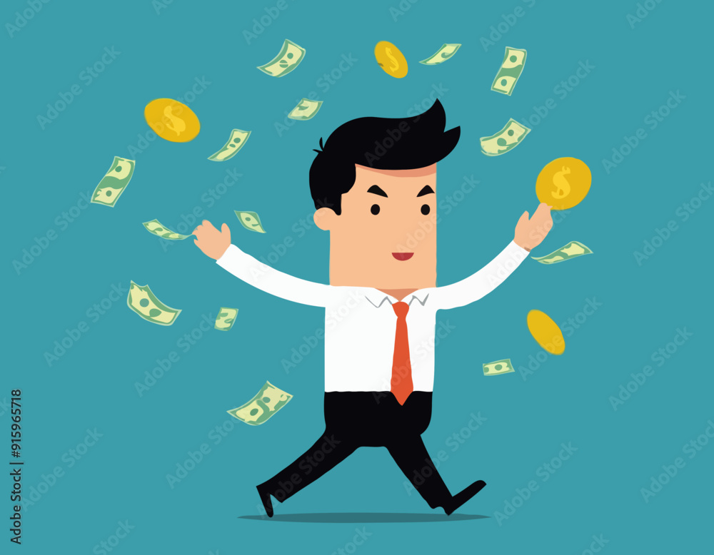 businessman with money businessman with money