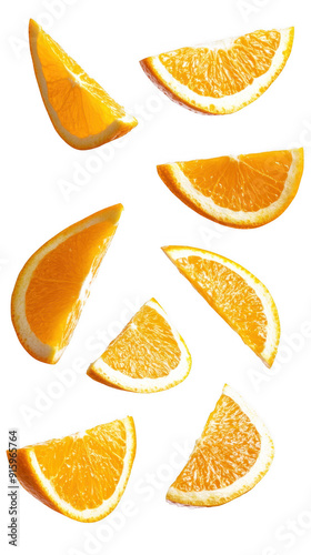 Falling Orange Wedges