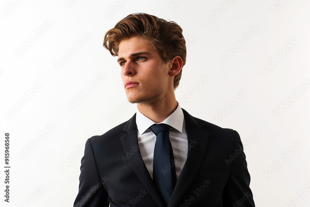 Portrait of a stylish young businessman isolated on a white background. High quality photo Portrait of a stylish young businessman isolated on a white background. High quality photo