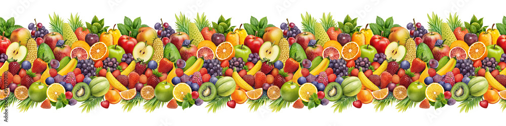 seamless background long row of fruits cyclic seamless background long row of fruits cyclic