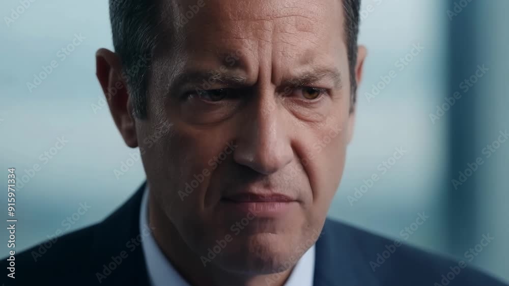 closeup of a political analysts face his jaw set in determination as he delves into the complex issues surrounding immigration during a news segment.