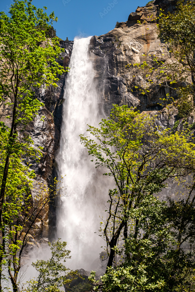 Fototapeta premium Bridalveil Fall in Yosemite National Park.