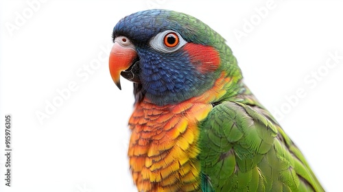 parrot isolated on white background