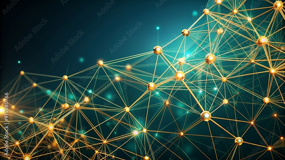 Dynamic network of interconnected golden nodes and lines against a deep ...