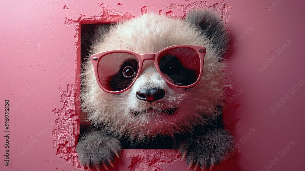 Panda in Pink Sunglasses Panda in Pink Sunglasses