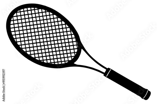  tennis racket icon, tennis racket silhouette vector