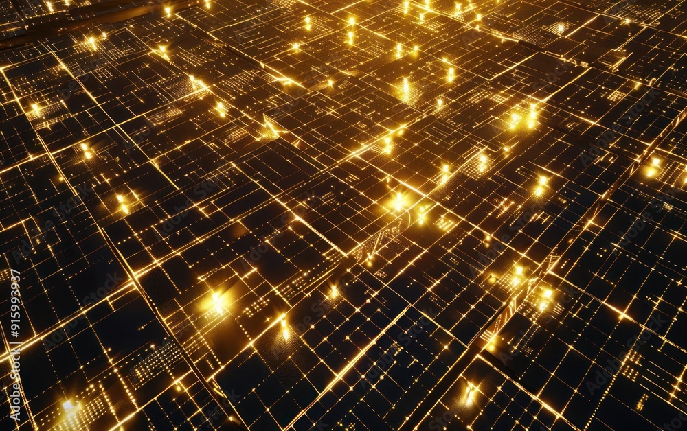 Naklejka premium Abstract Digital Network Visualization