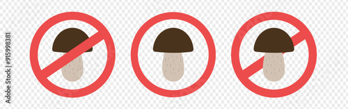 No pick mushrooms. Not allowed pick mushrooms. Ban and prohibited	