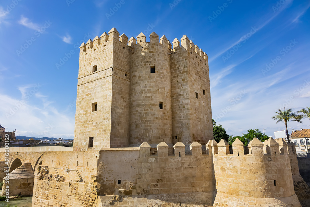 Tower of Calahorra (Torre de la Calahorra, 1369) - fortress of Islamic origin conceived as an entrance and protection Roman Bridge of Cordoba across Guadalquivir River. Cordoba, Andalusia, Spain. Tower of Calahorra (Torre de la Calahorra, 1369) - fortress of Islamic origin conceived as an entrance and protection Roman Bridge of Cordoba across Guadalquivir River. Cordoba, Andalusia, Spain.