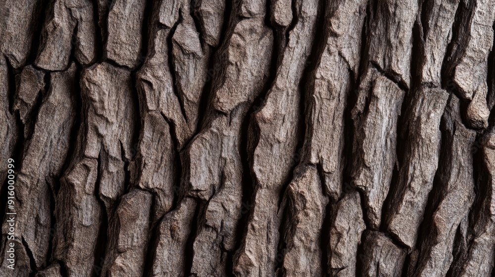 Ancient tree trunk with complex bark patterns, coarse and textured, capturing the essence of nature's raw beauty Ancient tree trunk with complex bark patterns, coarse and textured, capturing the essence of nature's raw beauty