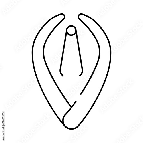 calipers pottery tool line icon vector. calipers pottery tool sign. isolated contour symbol black illustration