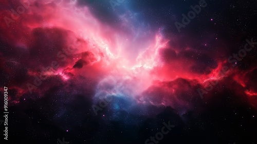 beautiful night background with nebula and stars