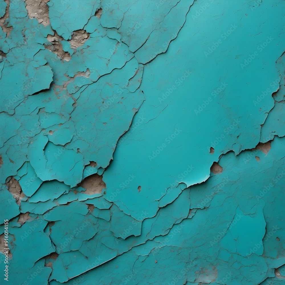 Obraz premium Design Hintergrund Grafik - alte bröckelige Oberfläche - Türkis