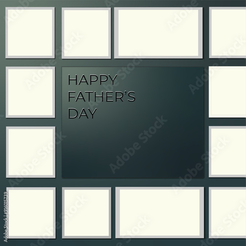 template photo box. template happy father day.