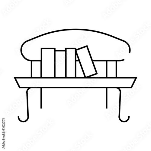 crossbooking service line icon vector. crossbooking service sign. isolated contour symbol black illustration