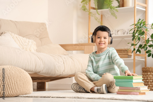 Cute little Asian boy in he...