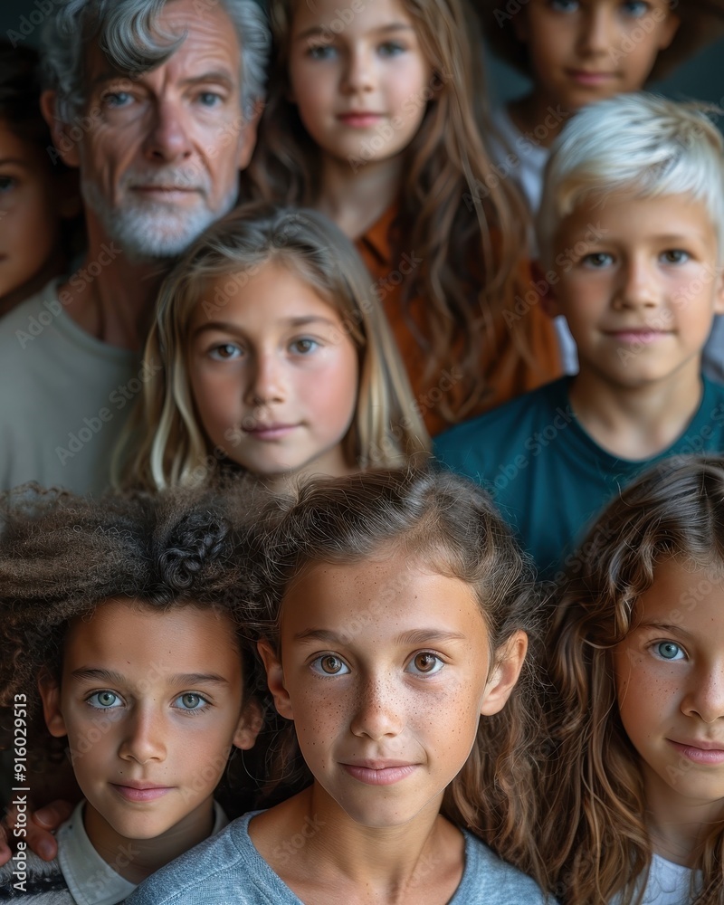 Close-up Portrait of a Multi-Generational Family Group Close-up Portrait of a Multi-Generational Family Group