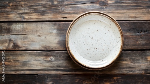 Rustic Table Setting with Ceramic Plate