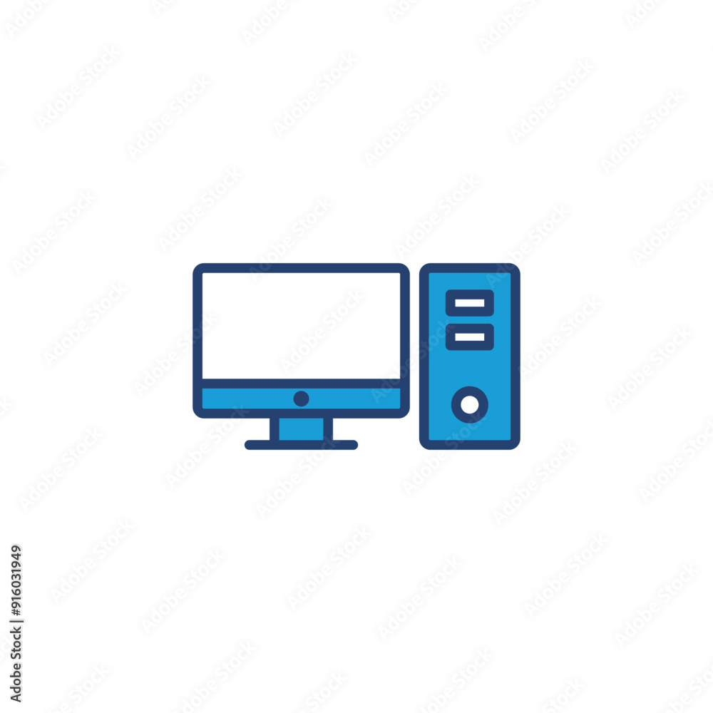 Computer icon vector. computer monitor icon vector. Computer icon vector. computer monitor icon vector.
