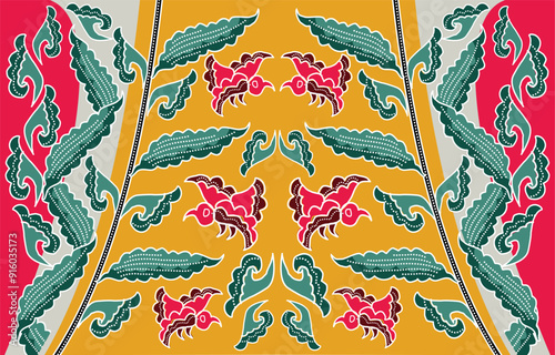 Batik Indonesian: is a technique of wax-resist dyeing applied to whole cloth, or cloth made using this technique originated from Indonesia.