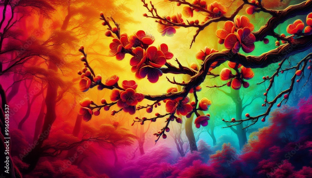 Whimsical Wonderland: A Vibrant Landscape Whimsical Wonderland: A Vibrant Landscape