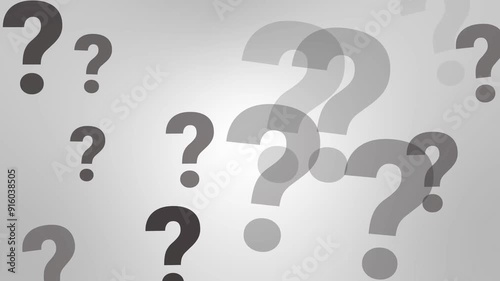 animated question mark symbols with green screen