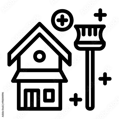 house keeping Line Icon