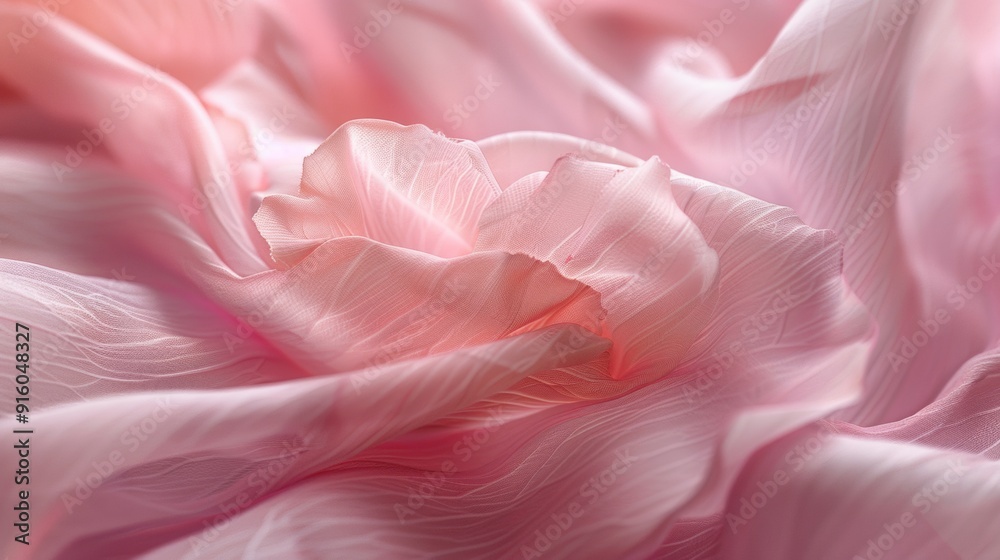 Soft Pink Fabric with Delicate Folds Soft Pink Fabric with Delicate Folds