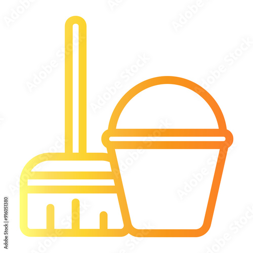 house keeping Line Gradient Icon
