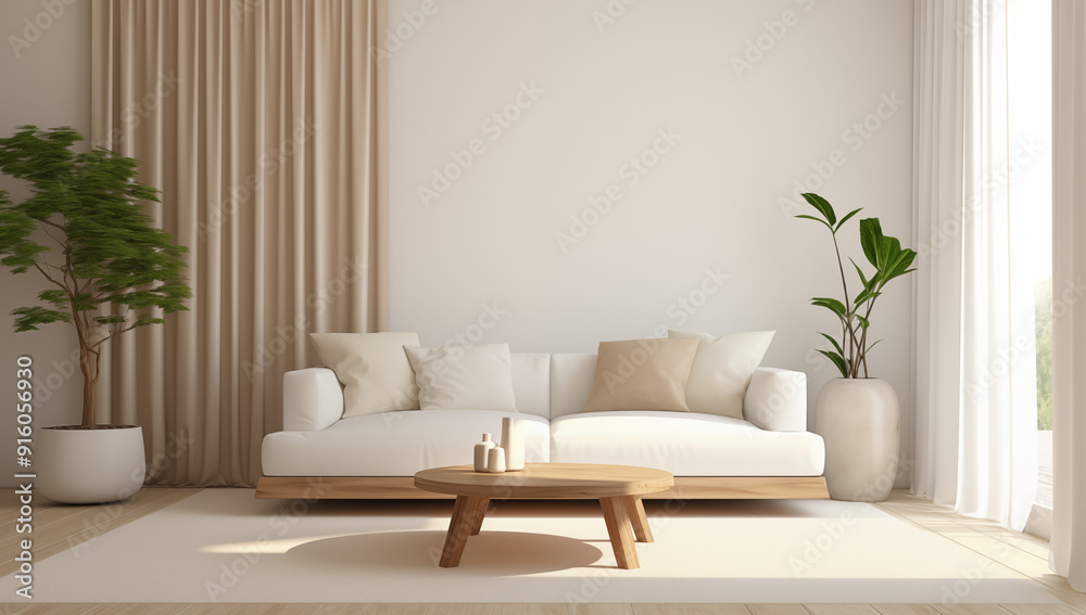Fototapeta premium modern living room with sofa
