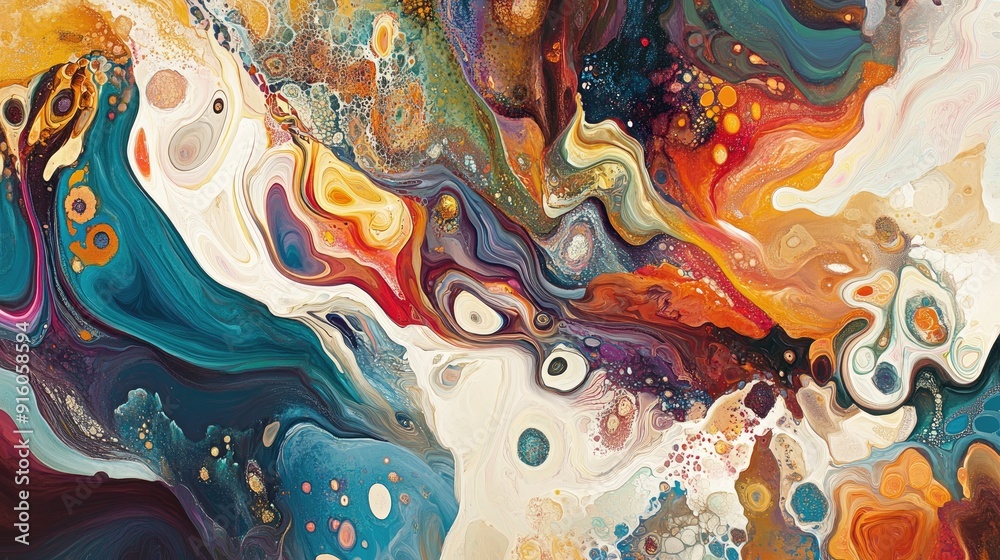 Mesmerizing abstract art with a kaleidoscope of overlapping colors and swirling shapes, full of dynamic energy Mesmerizing abstract art with a kaleidoscope of overlapping colors and swirling shapes, full of dynamic energy