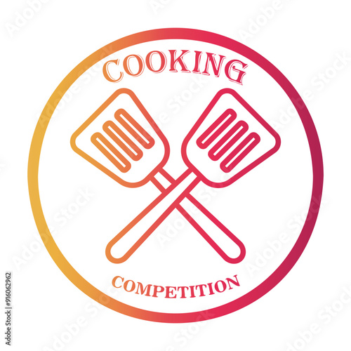 cooking competition Line Gradient Icon
