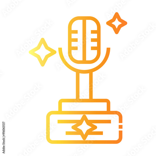 singing competition Line Gradient Icon