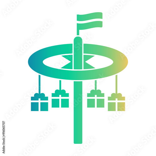 climbing slippery pole Gradient icon