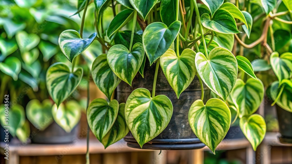 Obraz premium The low-maintenance Devil's Ivy thrives indoors, adding a touch of greenery without the hassle.