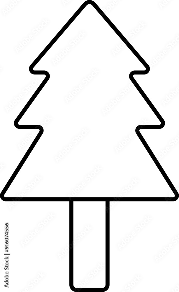 Pine tree icon outline illustration vector Pine tree icon outline illustration vector
